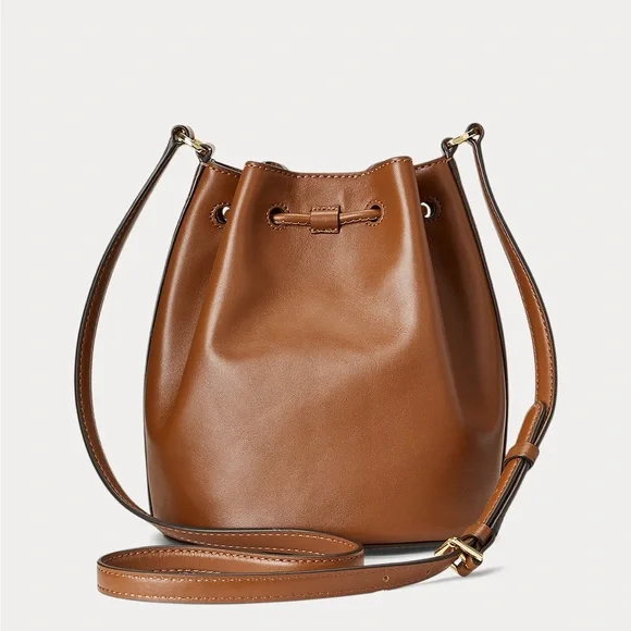 Ralph Lauren| Leather Medium Andie Drawstring Bag - Picture 4 of 6